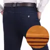 Pantalones Vaqueros Finos de Primavera y Verano para Hombre, Pantalones Casuales Holgados Rectos de Cintura Alta para Padres de Mediana Edad y Mayores, Pantalones de Terciopelo de Otoño e Invierno