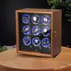 Caja Giratoria para Relojes, Agitador Automático para Relojes, Caja de Exhibición para Relojes Mecánicos, Caja de Almacenamiento, Girador de Relojes con Luz LED, Agitador de Relojes