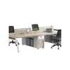 Pantalla de escritorio de oficina minimalista moderna estación de trabajo escritorio de computadora para empleados estación de trabajo para varias personas combinación de muebles para puestos de empleados