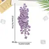 Tela de satén con bordado de camelia tridimensional, aplicaciones florales de cuentas hechas a mano, accesorios para vestidos de novia, disponible para venta al por mayor