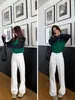 Jeans Skinny de Cintura Alta com Bordado de Coração, Série Etiqueta Marrom, Barra Reta, para Mulheres, Coleção Outono 2026, Tecido com Elasticidade em Quatro Direções, Efeito Emagrecedor, H090409