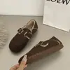 Mismo estilo Sanxi ~ Zapatos Boken todo incluido para mujer 2023 nuevos zapatos Boken de pesca de un solo color slip-on retro de algodón
