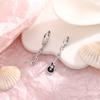 Pendientes Asimétricos de Nota Musical para Guitarra con Diamantes Brillantes, Estilo Unisex Europeo y Americano, Pendientes Negros de Bajo de Instrumento de Rock para Mujeres
