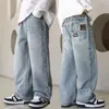 Jeans Nuevos para Niños Estilo Primavera y Otoño, Pantalones Rectos para Niños Medianos y Grandes, Pantalones Anchos Sueltos para Niños Venta al por Mayor y Dropshipping