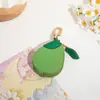 Pronto para Fronteira Pingente de Bolsa Pronta Série Frutas Porta-Moedas Chaveiro de Couro PU Bolsa para Fones de Ouvido Bolsa de Moedas Pequena e Fofa