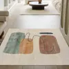 Capacho Externo Estilo Wabi-Sabi com Laço de Seda, Capacho de Entrada Fofo Estilo Japonês, Tapete de Entrada Doméstico