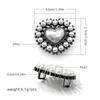 Decoración de Cordones DIY de Diamantes Completos Transfronteriza Hebilla Metálica con Diamantes y Perlas Trébol de Cuatro Hojas con Agujeros para Decoración de Tenis Hebilla