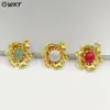 Wt-P2049 Nuevos Pendientes Colgantes de Latón Incrustados con Piedras Preciosas y Perlas de Agua Dulce Collares Accesorios para Joyería DIY
