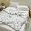 Colcha de algodón de punto de verano para niños con dinosaurios, manta de aire acondicionado para bebé, colcha fina de verano de dibujos animados para guardería