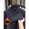 Suéter grueso de piel de visón para hombre, de punto liso y cálido, con cuello de bufanda, para invierno, venta al por mayor transfronteriza