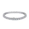 Mecanismo de Cierre Cadena Pulsera de Plata S925 Fila Única Circonita Diamante Artificial Pulsera Venta Directa de Fábrica