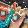 Llavero de Taza de Starbucks Transfronterizo Dibujos Animados Exquisito Llavero de Coche Colgante para Bolso de Estudiante Venta al por Mayor