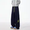 Nuevos Pantalones Deportivos de Rayas Gruesas Estilo Americano para Hombre Otoño e Invierno, de Moda, Holgados, Rectos, Casuales, con Caída, Pierna Ancha