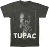 Camiseta de Hip-Hop Tupac Nueva Talla Europea Transfronteriza 2Pac Dedo Medio Oración Contra el Mundo Tallas S-4XL Lujo