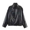 Moda Popular para Mujer de Europa y América, Popular en Aliexpress, Chaqueta Abrigo Estilo Biker Fresca para Otoño e Invierno