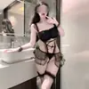 Lencería Sexy para Coqueteo Nocturno, Atuendo de Sirvienta Caliente y Apasionado, Camisón Transparente, Tentación de Encaje, Uniforme de Sirvienta con Busto Generoso