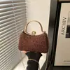 Bolso de cadena de perlas, nueva colección 2025, adornado con pedrería brillante, bolso de noche elegante, versátil y moderno, bolso de hombro para mujer