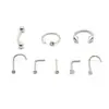 Vendas Diretas da Fábrica, Itens Quentes de Venda Transfronteiriça, Conjunto de Piercings de Nariz de Aço Inoxidável e Argolas, Joias de Body Piercing da Moda com Acessórios de Bola para Nariz