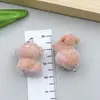 Pingente de Cachorro Fofo Estéreo Resina Flocada Mini Boneca Pingente de Celular Chaveiro DIY Acessórios de Joia