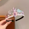Diadema Corona para Niñas Frozen Elsa Diamante Azul Perla Diadema Primavera y Verano Vestido de Actuación Accesorios para Disparos