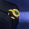 Anillo Abierto Vintage de Estilo de Corte Italiano con Piedras Preciosas Irregulares de Color Natural Estándar de la UE