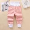 Pantalones Largos Gruesos con Forro de Felpa para Otoño e Invierno, Protección de Barriga de Cintura Alta, Cálidos para Niños Pequeños y Bebés, Ropa Interior Térmica Rayada, Pijama para el Hogar