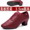 Sapatos de dança latina femininos com solas macias, adequados para dança de salão, professores adultos, sapatos de dança moderna de salto médio, sapatos de performance para dança de salão