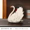 Adornos Creativos de Cisne para Pareja, Mascotas de Té, Juguetes de Resina que Cambian de Color para Té, Decoraciones de Mesa de Té, Decoraciones para Hogar y Oficina