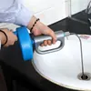 Desatascador de Alcantarilla Azul de Manivela Cable de Acero Resorte Desatascador de Tuberías 3m /Set