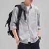 Camisa de pana de manga larga estilo japonés para hombre, camisa de pana de color liso para primavera y otoño, abrigo informal para hombre, moda