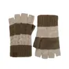 Luvas Sem Dedos para Mulheres Inverno Cor Retro Combinando Luvas Quentes para Homens Luvas de Trabalho para Escritório Luvas de Meio Dedo para Mulheres Estudantes