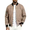 Comércio Exterior Transfronteiriço Primavera e Outono Jaqueta Baseball Masculina em Camurça Jaqueta Piloto Estilo Americano Casaco Cardigan Exclusivamente para Comércio Transfronteiriço