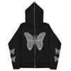 Sudaderas Oscuras Europeas y Americanas 2023 para Hombre y Mujer, Sudaderas Góticas con Cremallera de Talla Grande Harajuku para Parejas, Talla Grande