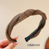 Diadema Maillard Borde Delgado Infantil Calavera Alta Niña Pequeña Diadema Tejida Cuadros Retro Pinza para el Cabello de Gama Alta Accesorios para el Cabello