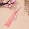 Nuevo Colgante de Borla de Perlas Estilo Chino para Manualidades Colgante de Borla de Espada Estilo Antiguo Accesorios Pequeños Portátiles para Colgar en la Cintura