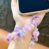Oso de Helado Cadena de Teléfono con Cuentas Colgante Llavero Accesorio Cadena Colgante Bolso Llavero de Coche Pequeño Regalo Mayoreo