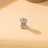 Plata de Ley S925 Exquisito Plato de Flor de Doble Cara Tapa de Flor Espaciador de Cintura Pequeña Cuentas Hecho a Mano DIY Pulsera Collar Accesorios de Cuentas