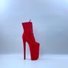 Botas de Moda con Tacón Súper Alto Estilo Europeo y Americano 26cm Modelo Súper Sexy Botas de Escenario Botas para Baile en Tubo de Acero Botas de Felpa Talla Grande