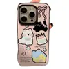 Gato West Highland para Funda de Teléfono Apple 15/16plus iPhone13/ 14 Resistente a Caídas Caricatura Jelly Shell X