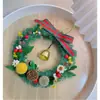 Kit de Manualidades Navideñas Estilo Rústico Americano, incluye materiales para hacer coronas, adecuado para jardines de infancia, floristerías y decoraciones de puertas interiores
