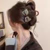 Horquilla para el pelo con lazo de felpa estilo Chanel, estilo femenino, con temperamento en la parte trasera de la cabeza, con forma de tiburón, para otoño e invierno, nueva y de alta gama.