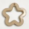 Accesorios de pegamento crema DIY al por mayor flor de ciruelo hueca estrella de cinco puntas orificio para colgar Cuentas colgante aretes con cuentas accesorios de joyería