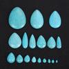 Colgante retro de gota de agua turquesa sin agujero estilo étnico turquesa de imitación hecho a mano DIY accesorios para collares y joyas