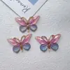 Nueva mariposa acrílica de color degradado, mariposa de dos colores, carcasa para teléfono móvil, agujero para zapatos, accesorios