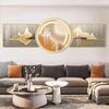 Pintura decorativa moderna minimalista para sala de estar Mural de pintura atmosférica com nove peixes Pintura de parede de fundo para sofá Triptych de luxo leve atacado