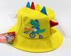 Chapéu de pescador infantil formato pequeno de dinossauro coreano novo fofo desenho animado chapéu balde proteção solar externa chapéu primavera e verão A018