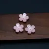 Nuevo 20mm Estéreo Ácido Acético Cinco Pétalos Fantasía Flor de Cerezo Hecho a Mano DIY Pasador Adorno para el Cabello Materiales para Hacer Accesorios de Joyería