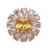 Camelia Dama Nueva elegante lujo imitación rubí pichón anillo diamante completo destello retro moda colorido anillo tesoro