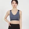 Sutiã Esportivo com Alça de Ombro de Letras para Mulheres, Verão, Bojo Removível, Anti-impacto, para Seios Grandes, Sutiã de Yoga, Sutiã Esportivo para Corrida e Fitness