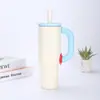 Nueva Taza de Coche Big Mac Color Dopamina Creativa Termo de Acero Inoxidable 304 Taza de Hielo Portátil con Asa